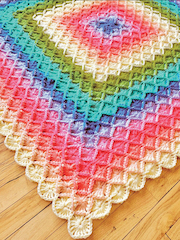 Pastel Bavarian Afghan Crochet Pattern